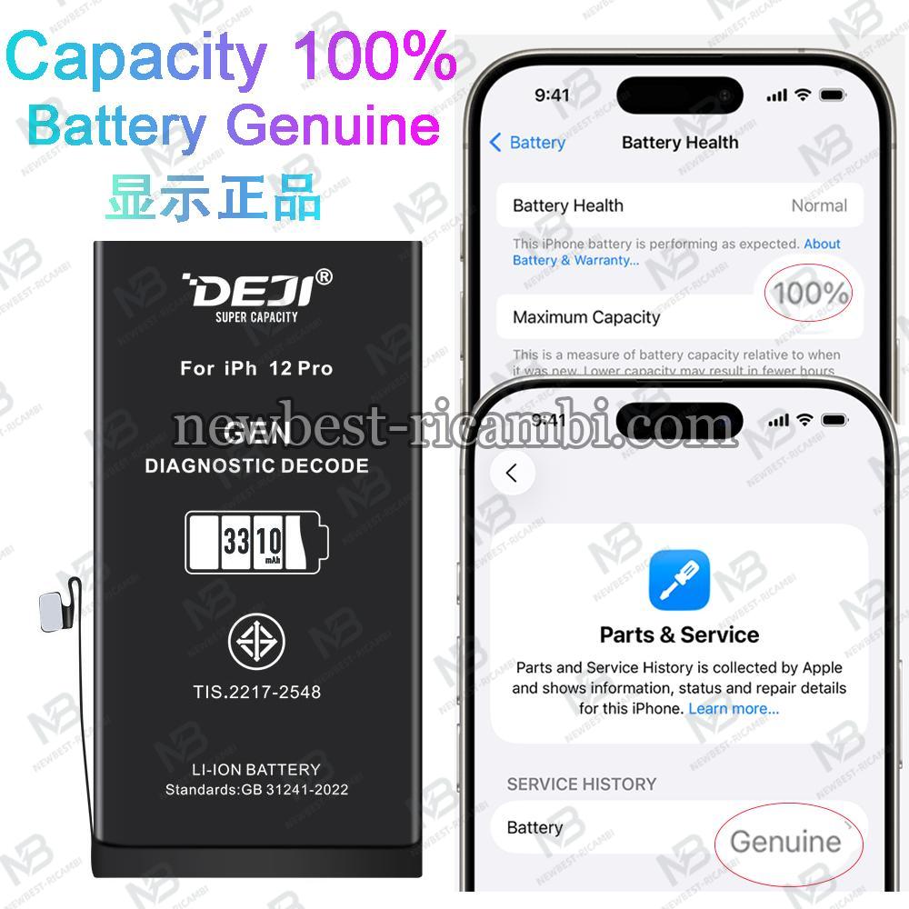 Deji iPhone 12 Pro 3310mAh Decode Battery Genuine Self-Diagnosable