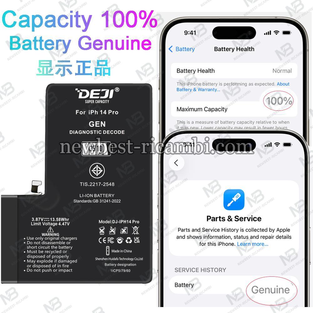 Deji iPhone 14 Pro 3510mAh Decode Battery Genuine Self-Diagnosable