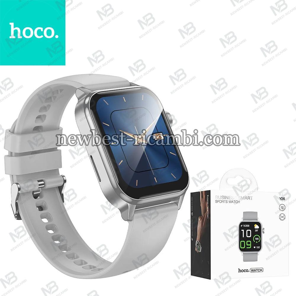 Hoco 1.81" TFT IPX4 GPS Smartwatch With Call Function Y26 Silver In Blister