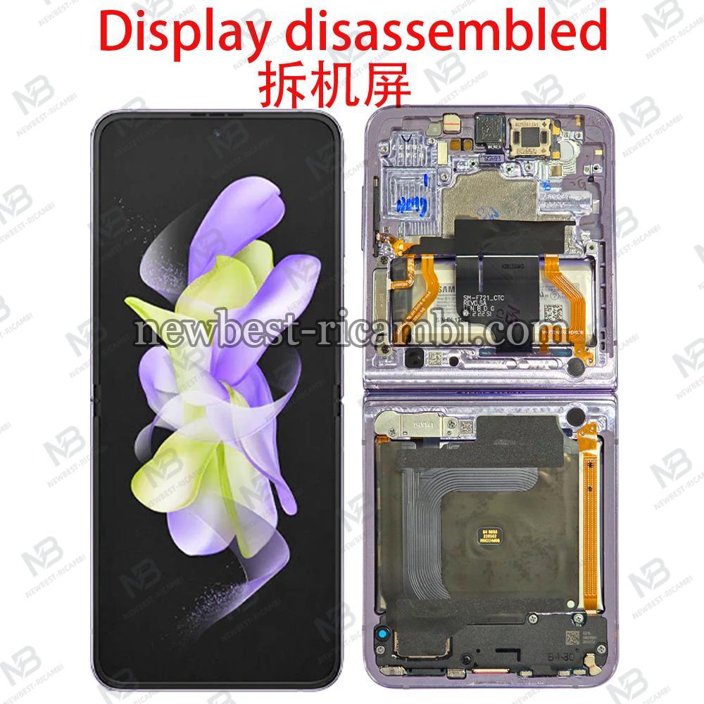 Samsung Galaxy Z Flip 4 5G F721 Touch + Lcd + Frame Violet Disassembled Grade B