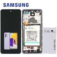 Samsung Galaxy A72 4G / 5G  A725 / A726 Touch + Lcd + Frame + Battery Violet Service Pack