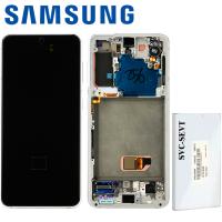 Samsung Galaxy S21 G991 Touch + Lcd + Frame Phantom White Service Pack