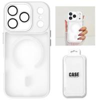 TPU Cover with Magnetic Case and Back Camera Protection for iPhone 17 Pro White In Blister