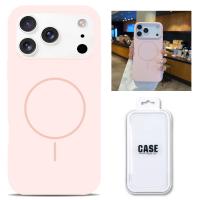 Silicon Cover with Magnetic Case for iPhone 17 Pro Pink In Blister