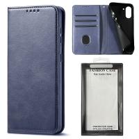 iPhone 17 Book Case Eco Leather Blue In Blister