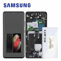 Samsung Galaxy S21 Ultra G998 Touch + Lcd + Frame Phantom Black Assembled Service Pack