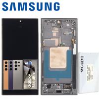 Samsung Galaxy S24 Ultra S928 Touch + Lcd + Frame Grey / Orange / Violet Assembled Service Pack
