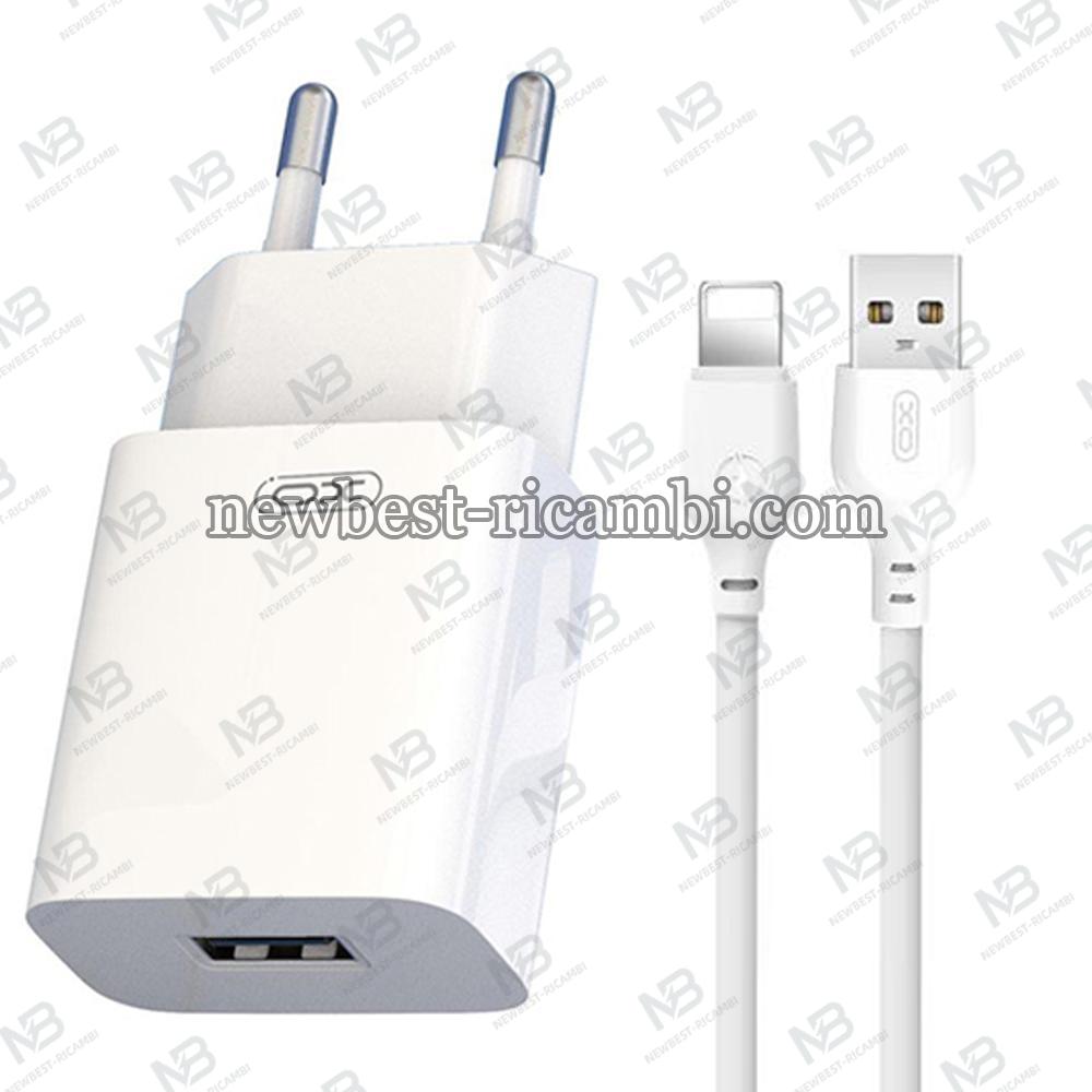XO 220V 12W USB-A Cable A - Lightling White - L99 In Blister
