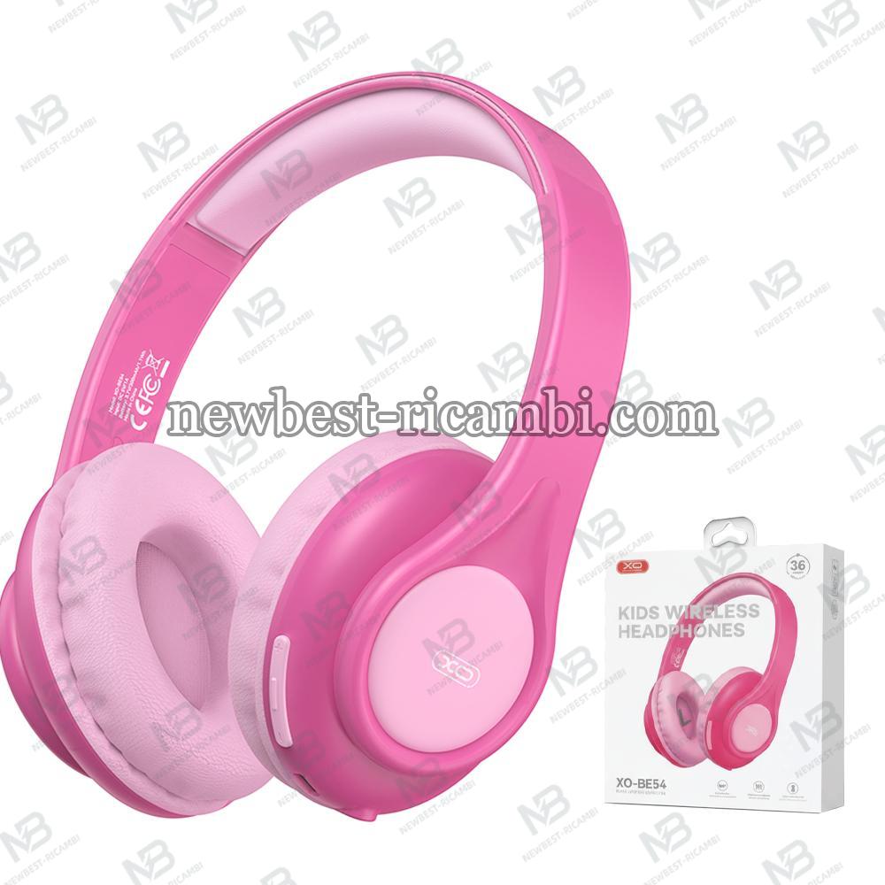 XO HF Bluetooth Overear Cartoon Kids Pink - BE54 In Blister