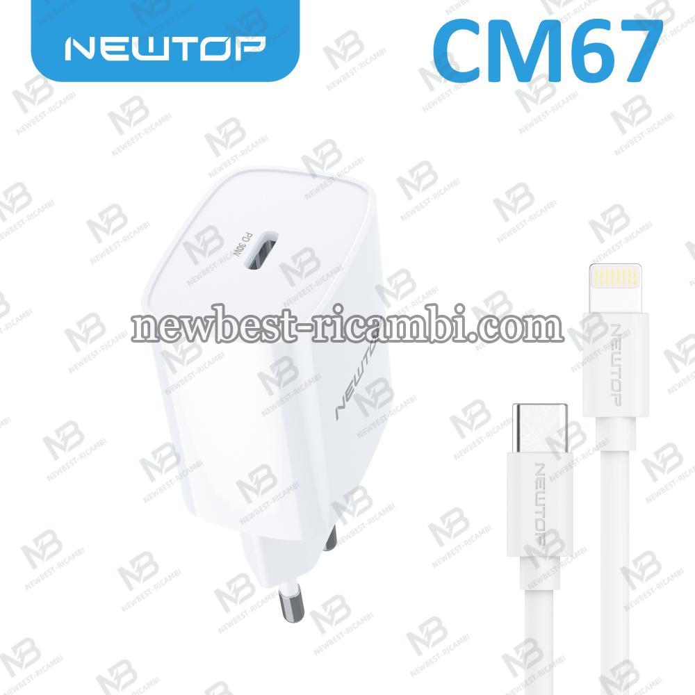 NEWTOP CM67 CARICATORE DA MURO PD 30W CON CAVO LIGHTNING
