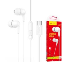 Wire Earphones USB C Hoco M97 White In Blister