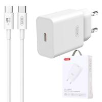 XO 220V 20W USB-C Cable C-C White - L126 In Blister