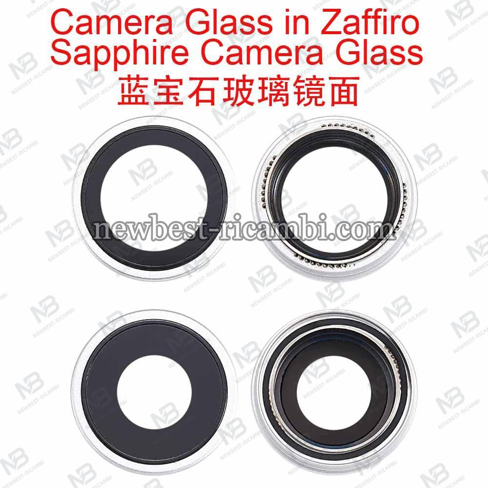 iPhone 17 Camera Glass + Frame White / Silver