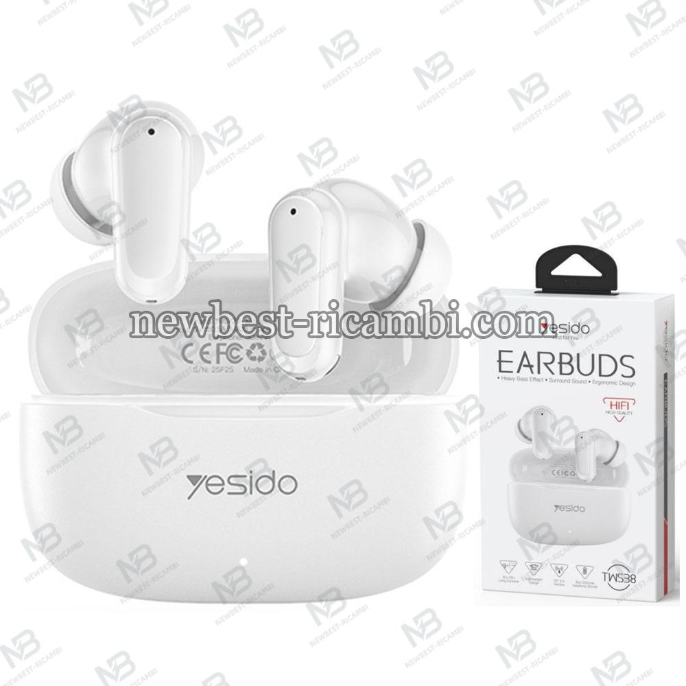 Yesido TWS38 White Wireless Earbuds In Blister