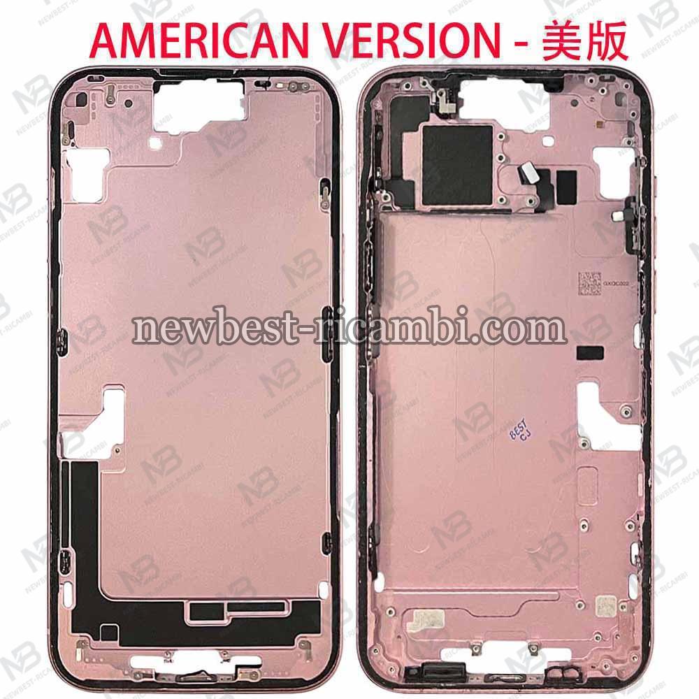 iPhone 15 Plus Middle Frame + Side Key Pink USA Version Disassembled Grade A Original