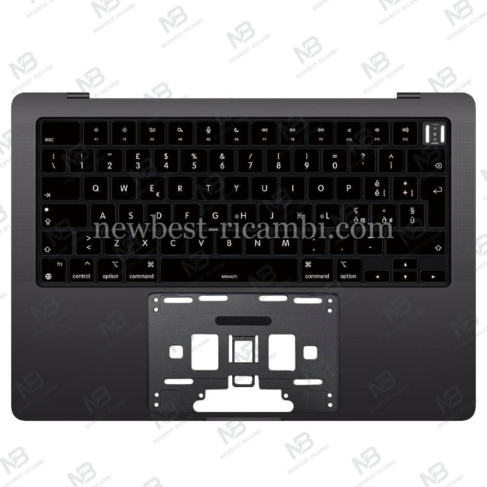 MacBook Pro A3185 Display 14" Keyboard + Frame Black Grade A Italian Layout Dissembled Original