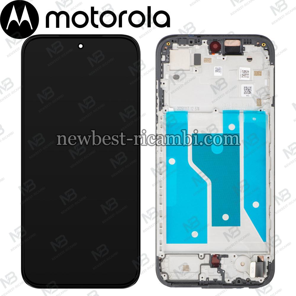 Motorola G67 5G / G77 5G Touch + Lcd + Frame Black Service Pack