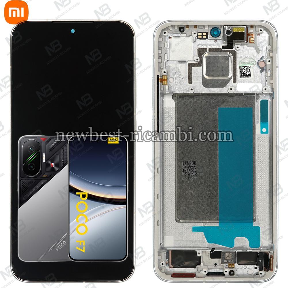 Xiaomi Poco F7 5G Touch + Lcd + Frame Silver Service Pack