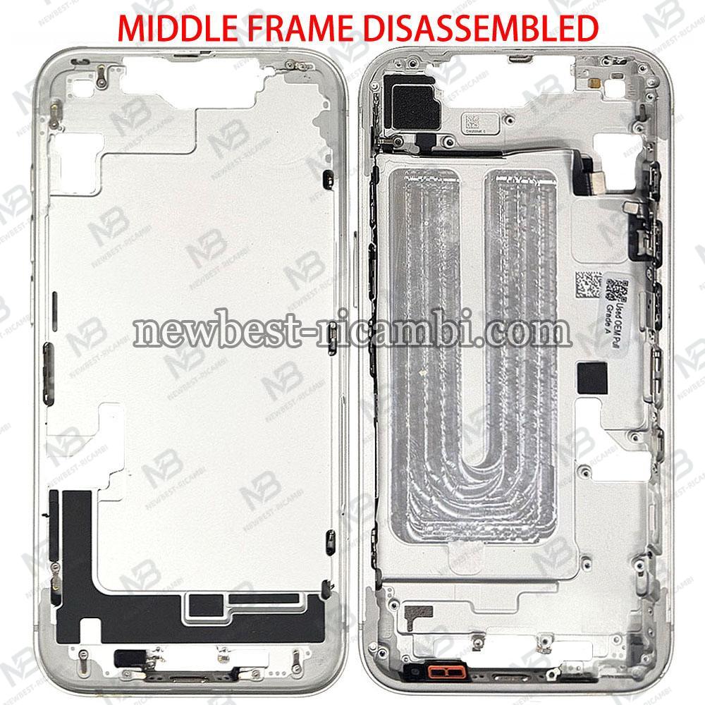 iPhone 16E Middle Frame + Side Key + Flex White Disassembled Grade A Original