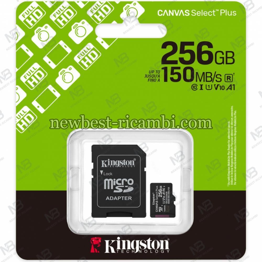 Microsdxc Memory Card Kingston Canvas Select Plus Android A1 With Adapter 256gb Class 10 / Uhs-1 U1 SDCS3/256GB