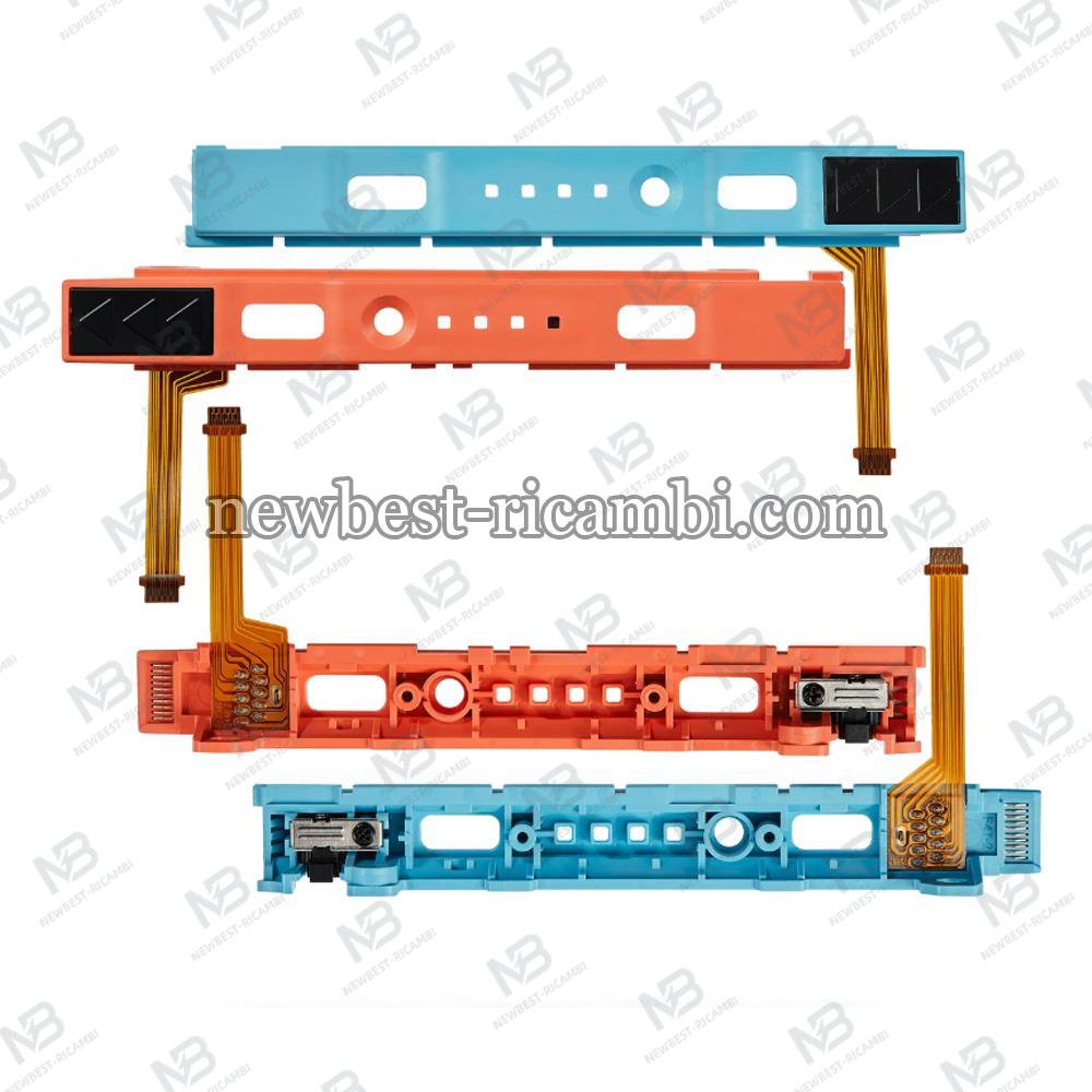 Nintendo Switch 2 Plastic Rail (Right+Left) With Flex Cable Orange Blue