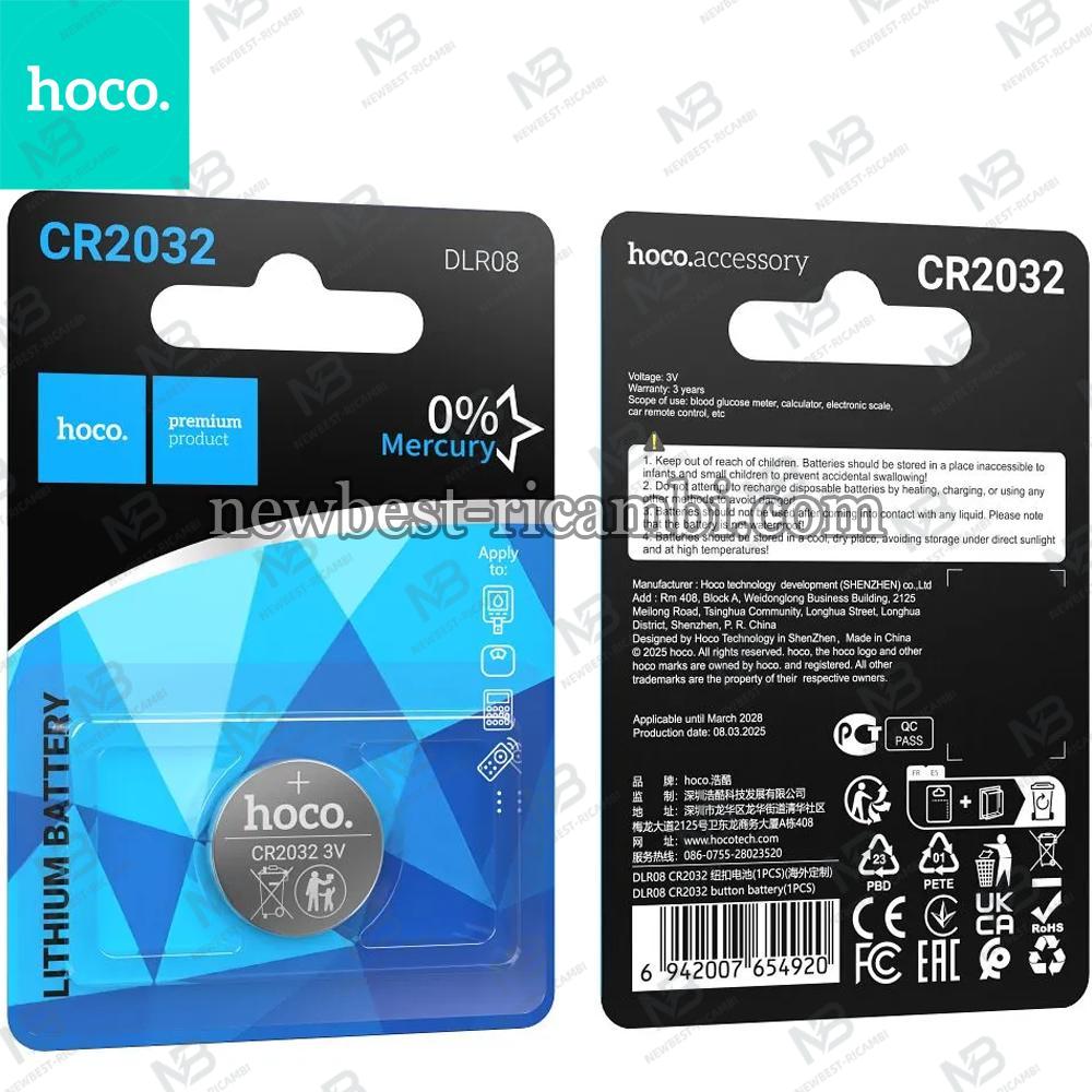 Lithium battery CR2032 Hoco DLR08 1 pcs In Blister