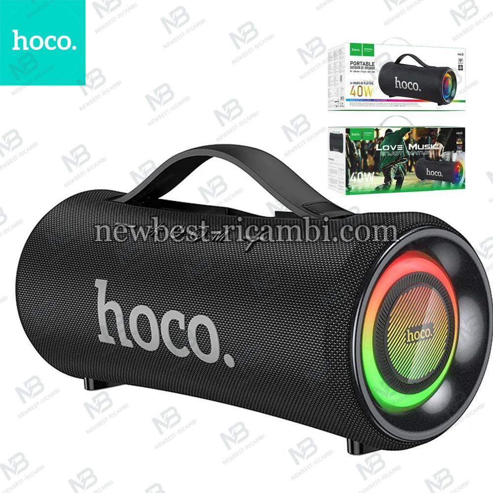 Wireless speaker LED 2 x 20W 4h Hoco HA10 black In Blister