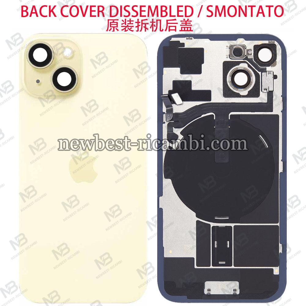 iPhone 15 Back Cover + Wireless Charge + Flex Flashlight Yellow Disassembled Grade A Original