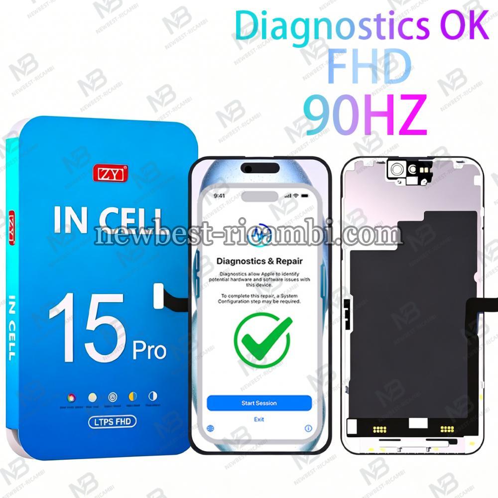 iPhone 15 Pro Touch+Lcd+Frame Black ZY Incell FHD 90HZ COF Diagnosable