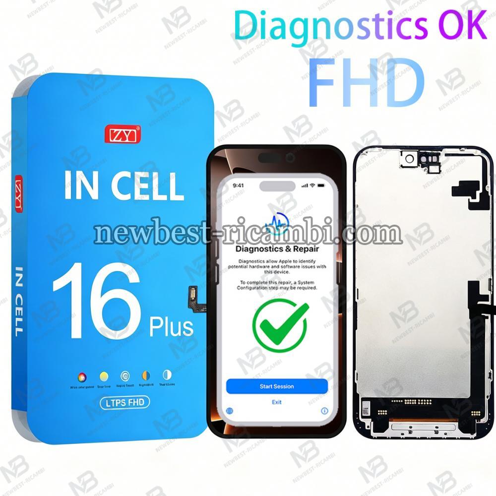 iPhone 16 Plus Touch+Lcd+Frame Black ZY Incell FHD COF Diagnosable