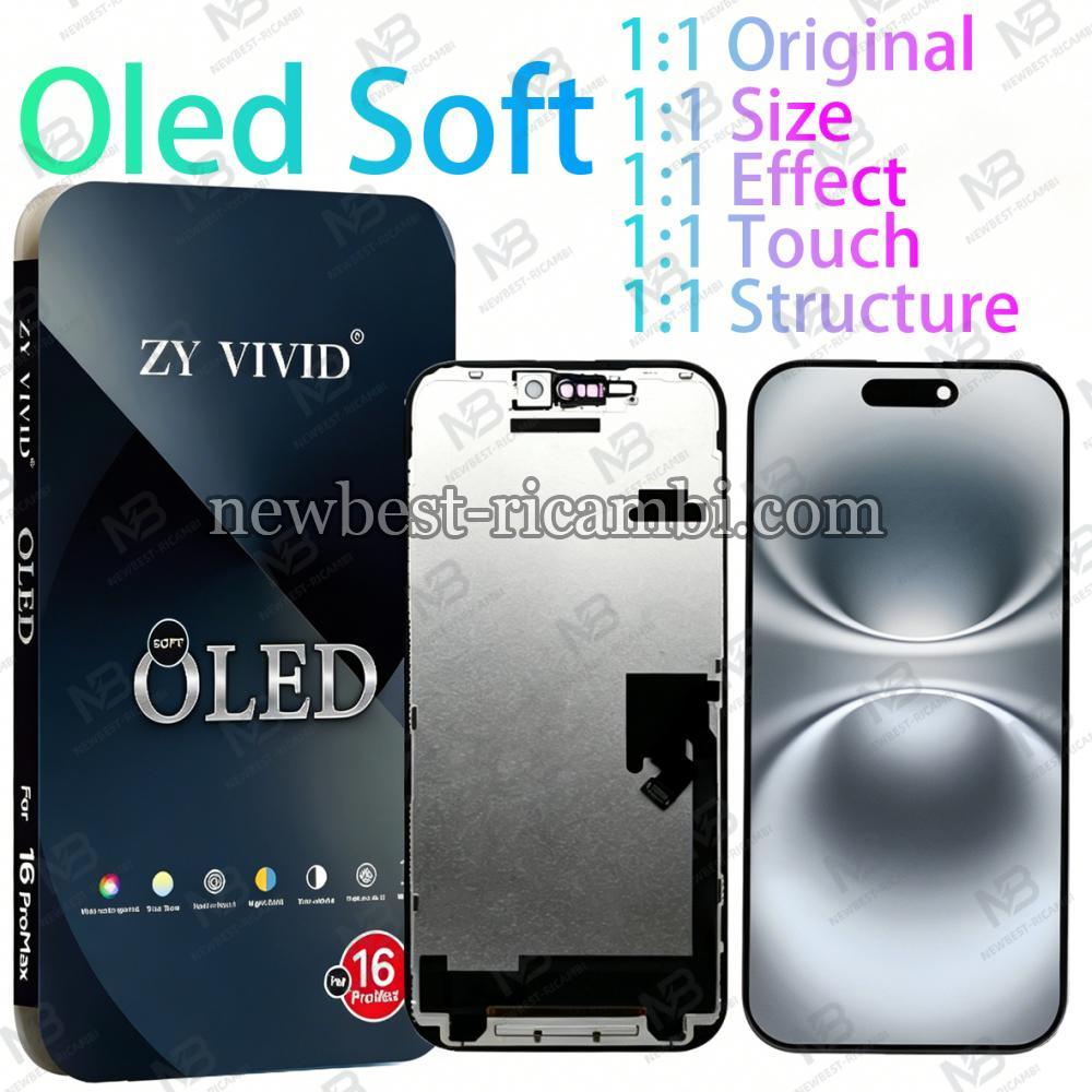 iPhone 16 Pro Max Touch+Lcd+Frame Black ZY Oled Soft 1:1 Vs Ori COF