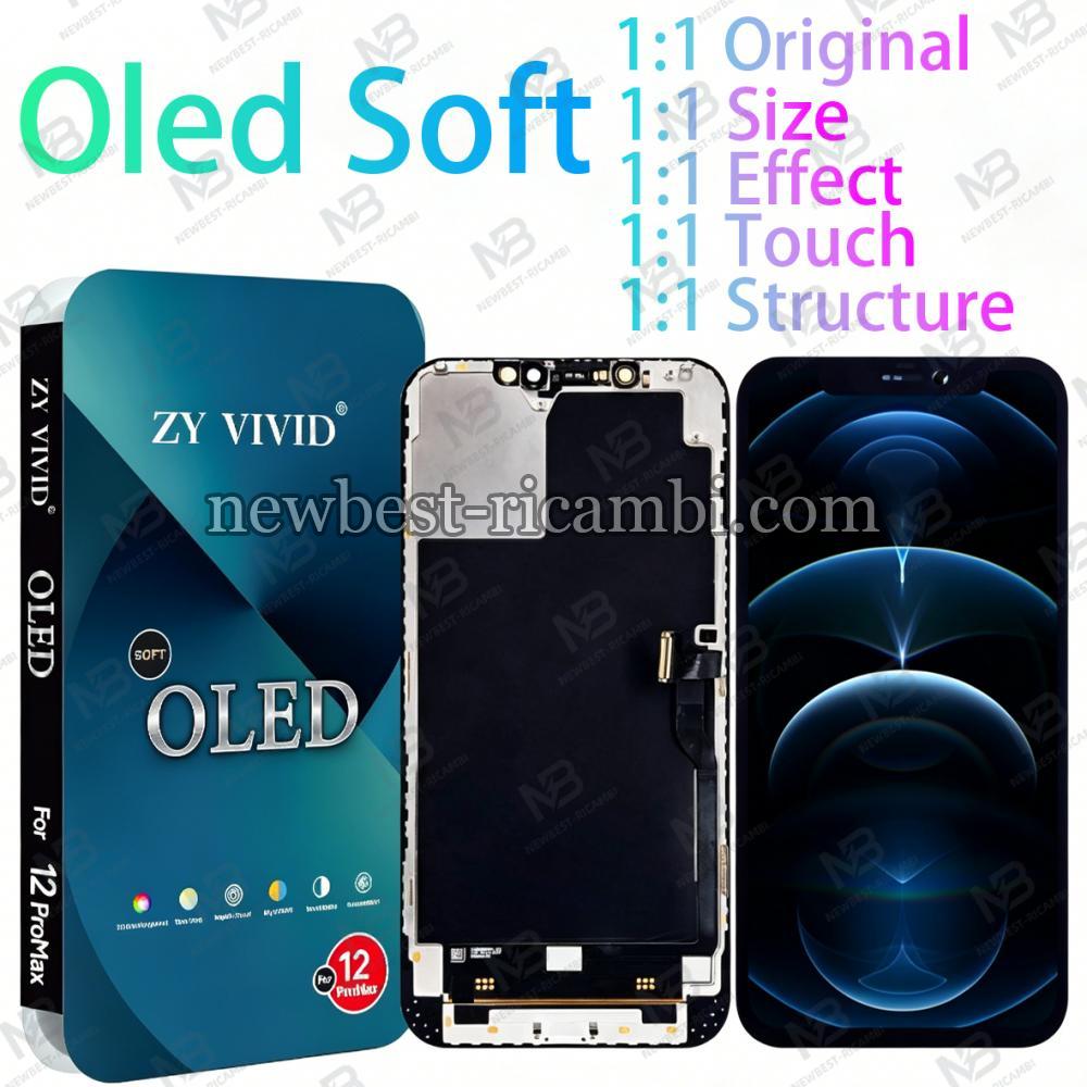 iPhone 12 Pro Max Touch+Lcd+Frame Black ZY Oled Soft 1:1 Vs Ori COF