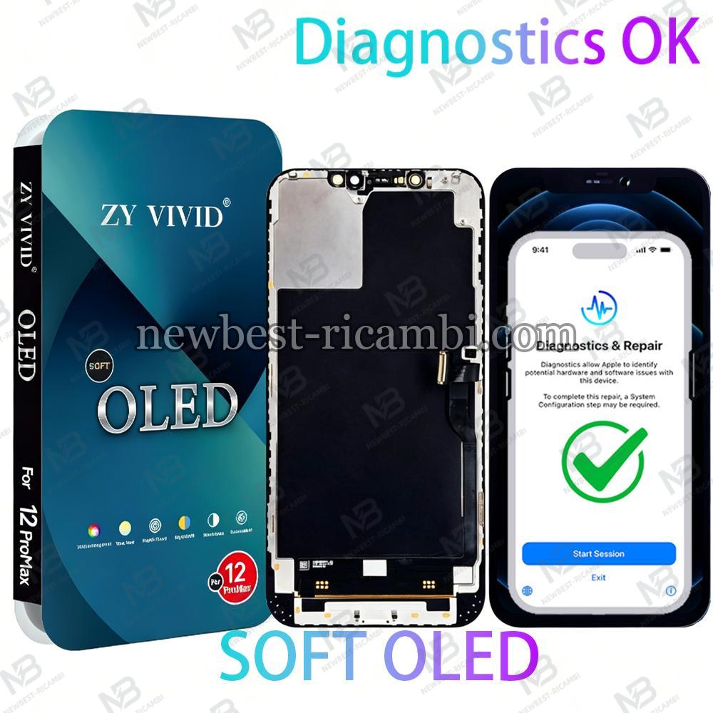 iPhone 12 Pro Max Touch+Lcd+Frame Black ZY Oled Soft COF Diagnosable