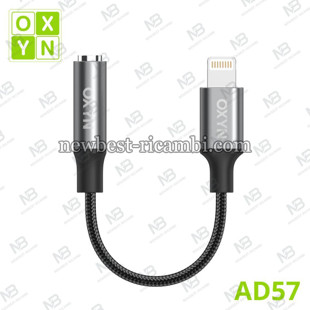 OXYN AD57 ADATTATORE DA LIGHTNING M A JACK 3.5MM F CUFFIE