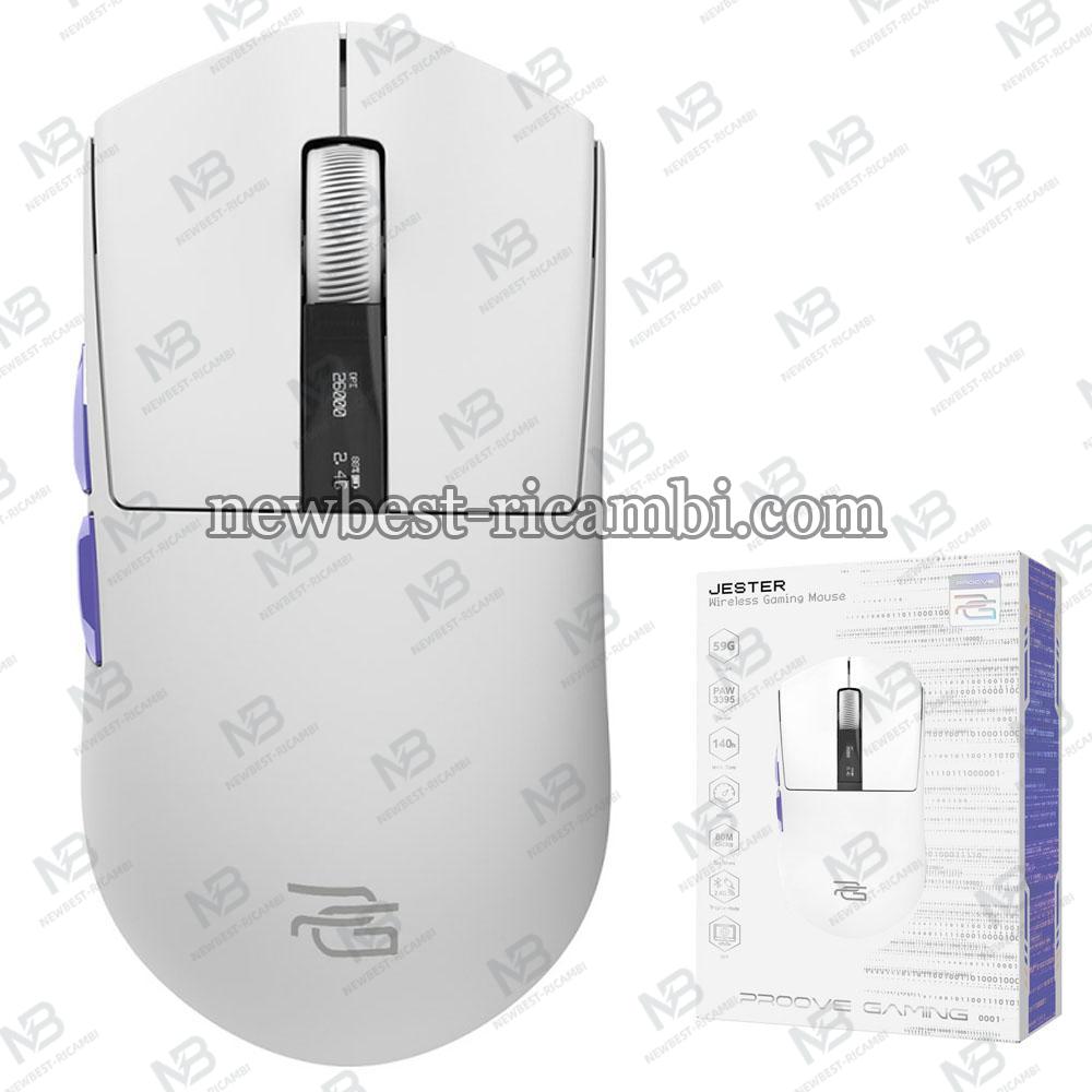 Wireless Gaming Mouse Proove Jester, 800DPI - 26000DPI OLED Display White WMJS00022002 in Blister