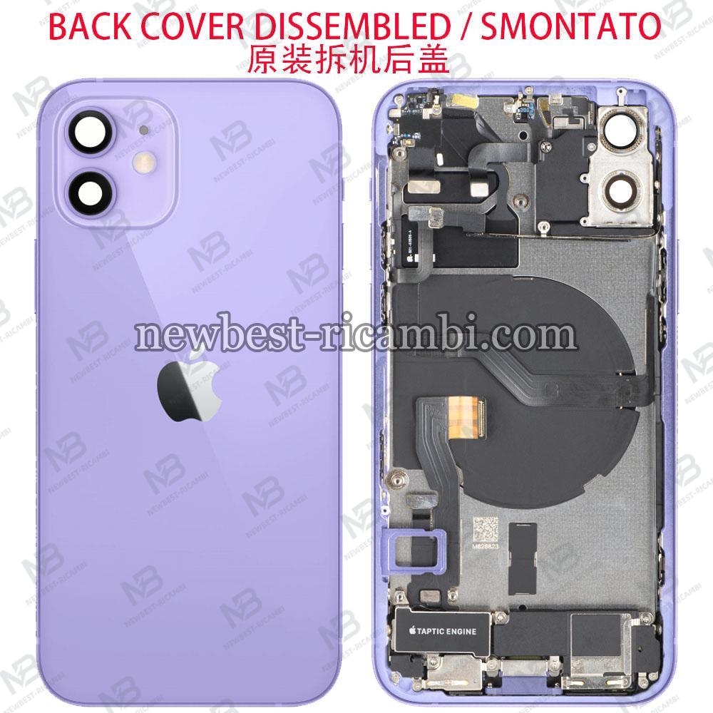 iPhone 12 Back Cover + Wireless Charge + Full Flex Flashlight Purple Disassembled Grade A Original