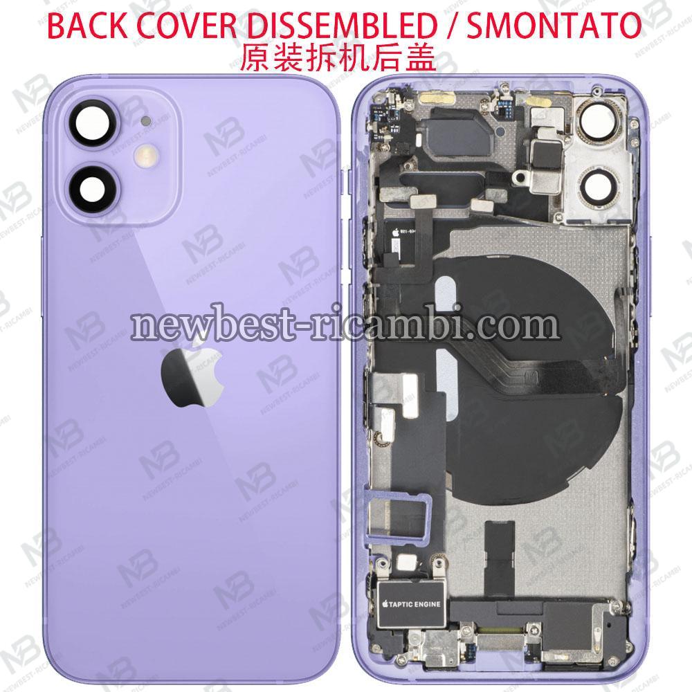 iPhone 12 Mini Back Cover + Wireless Charge + Full Flex Flashlight Purple Disassembled Grade A Original