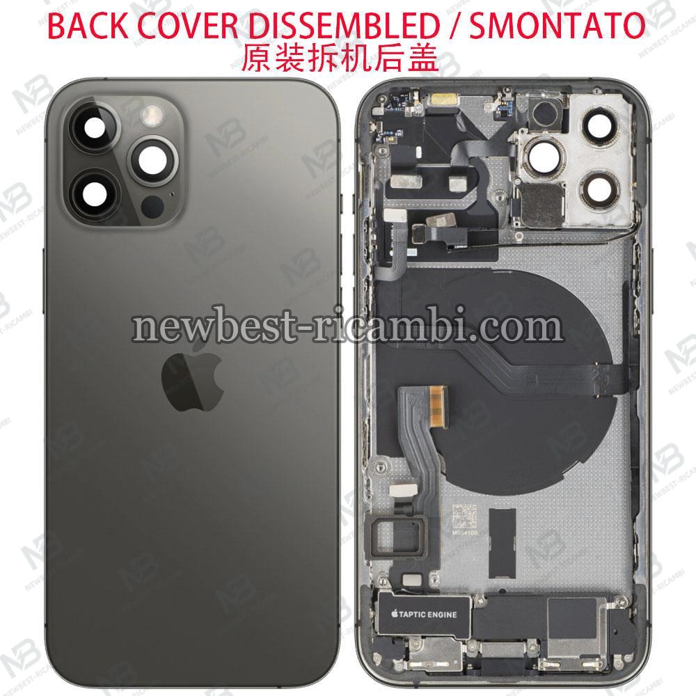 iPhone 12 Pro Back Cover + Wireless Charge + Full Flex Flashlight Black Disassembled Grade A Original