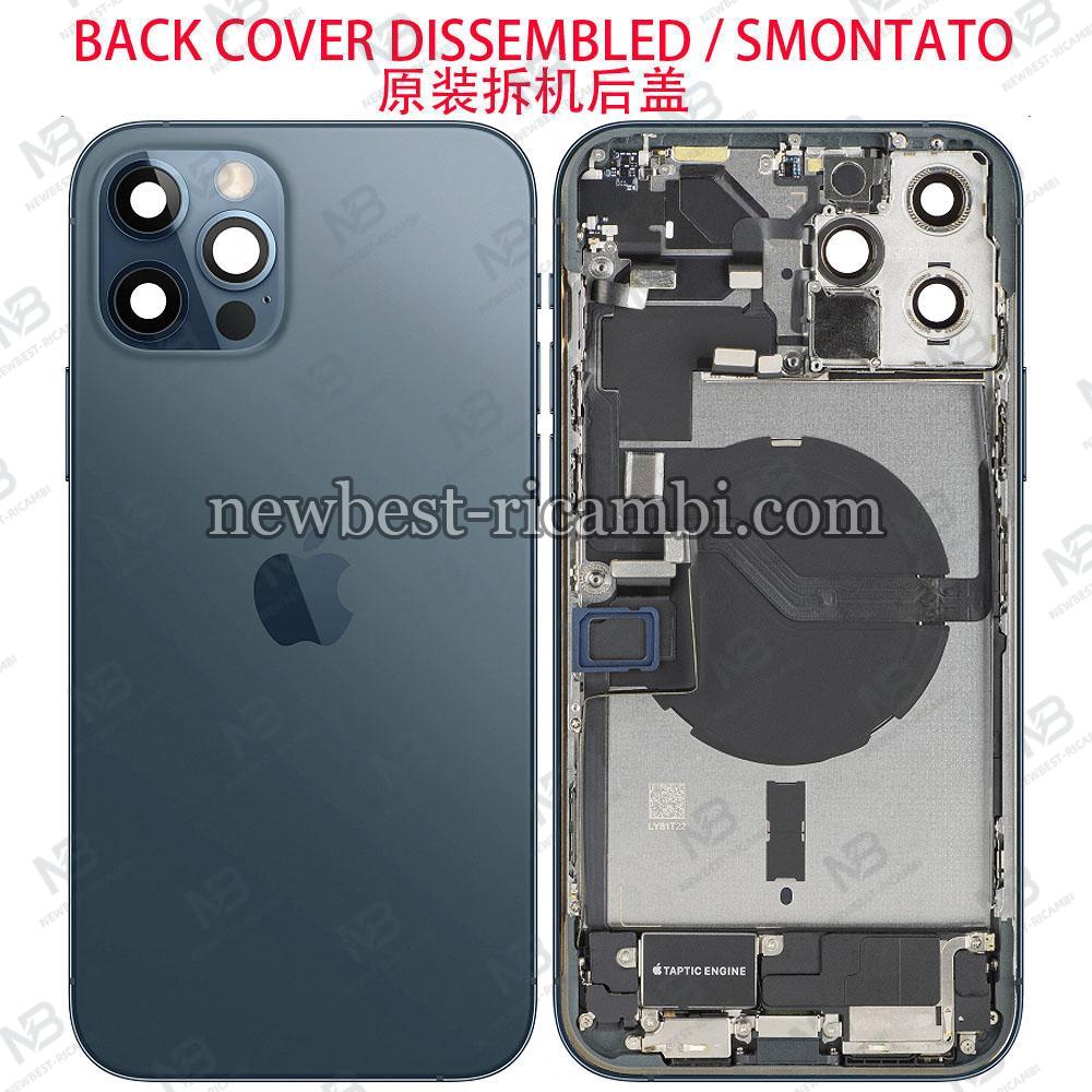 iPhone 12 Pro Back Cover + Wireless Charge + Full Flex Flashlight Blue Disassembled Grade A Original