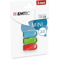 USB-A 2.0 FlashDrive Emtec D250 Mini 16Gb 3-Pack ECMMD16GD252P3