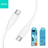 Silicone Cable USB C to USB C Hoco 3A 60W 1 m X124 White In Blister