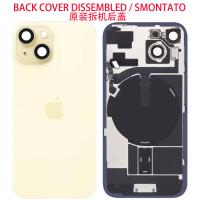 iPhone 15 Back Cover + Wireless Charge + Flex Flashlight Yellow Disassembled Grade A Original
