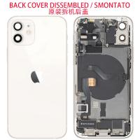 iPhone 12 Back Cover + Wireless Charge + Full Flex Flashlight White Disassembled Grade A Original