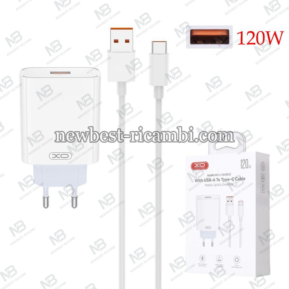 XO 220V 120W USB-A Cable A-C White - L164 in Blister