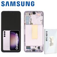 Samsung Galaxy S23 Plus S916 Touch + Lcd + Frame Lavender Service Pack