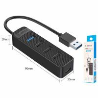 USB Hub Orico TWU32-4A-BK-EP-HU 1 x USB-A 3.1 - 3 x USB-A - 1 x USB-C Black in Blister