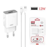 XO 220V 12W USB-A Cable A - Type C White - L99 In Blister